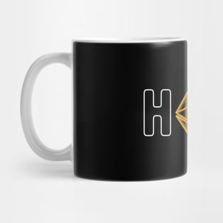 Hodl Ethereum gold modern typography art gift Mug